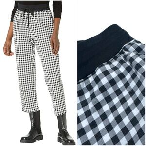 Draper James Natalie Sweatpants Gingham Black White Check Cropped Lounge Pants
